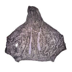 Free People Light As A Feather Hoodie Women's Size S Gray L/S Soft V Neck